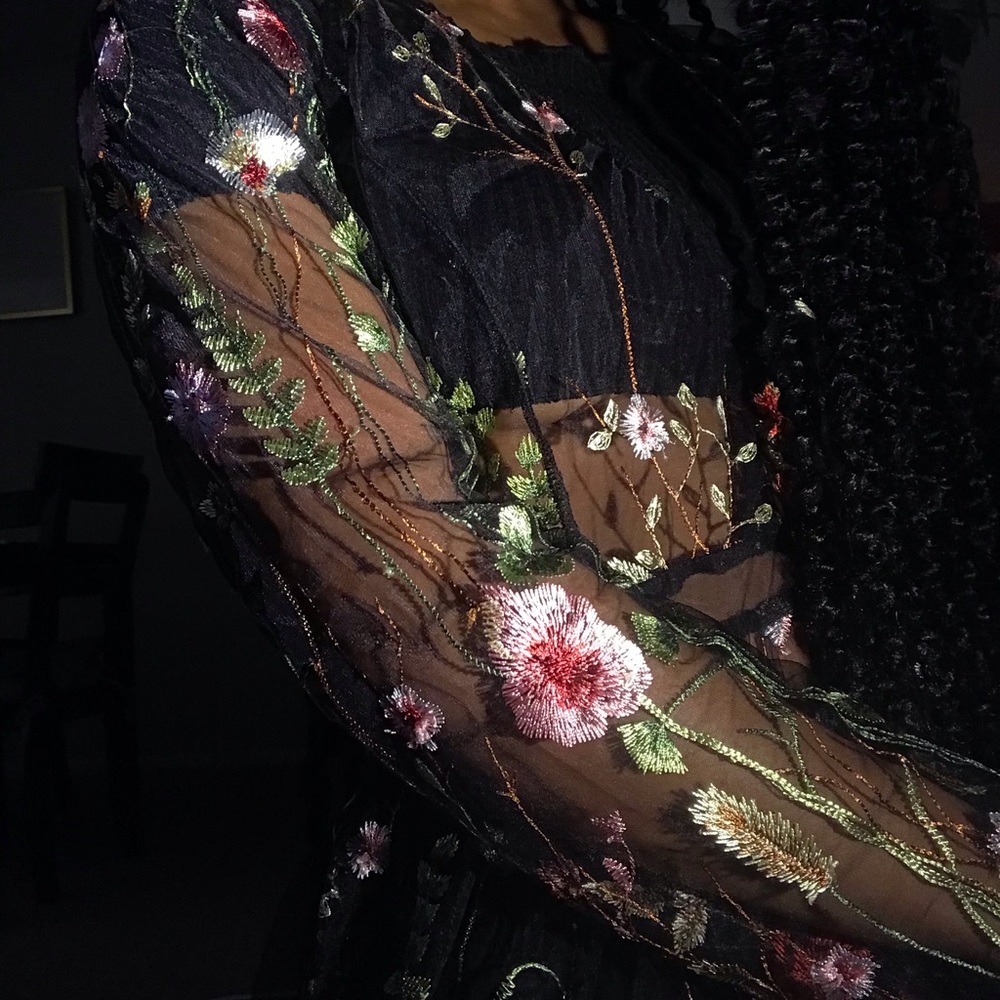 Sheer Floral Dress